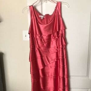 Peach London Times asymmetrical ruffle dress